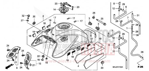 RESERVOIR A CARBURANT CBF1000FAB de 2011